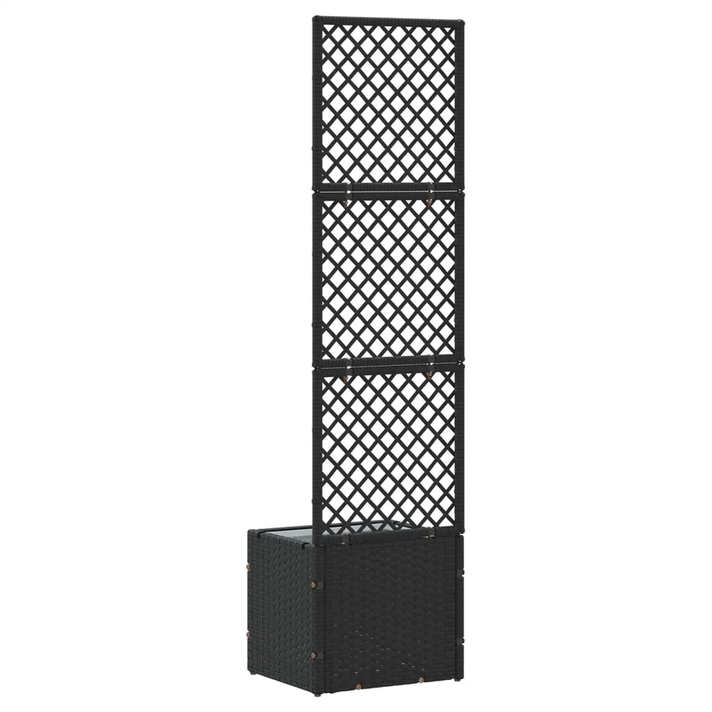 Fioriera a traliccio da giardino Nero 35 x 30 x 135 cm Metallo 366615