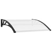 Pensilina per Porta Nera e Trasparente 120x75 cm in PC CFW8704204