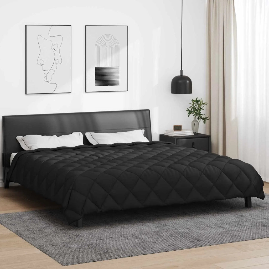 Duvet Invernale Nero 240 x 260 cm Microfibra 42025715