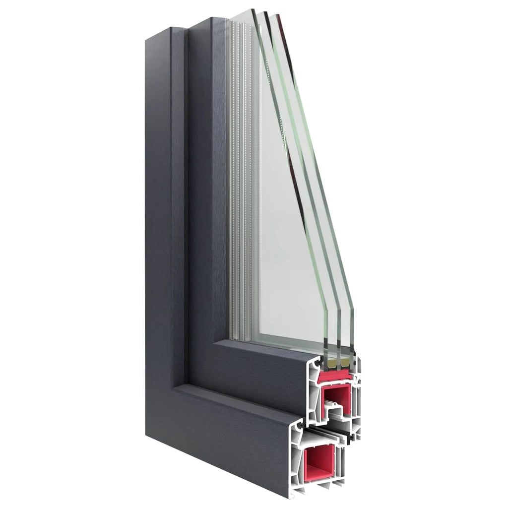 Finestra per Soffitta RISOR 60 x 40 cm PVC e Vetro Antracite 42047345
