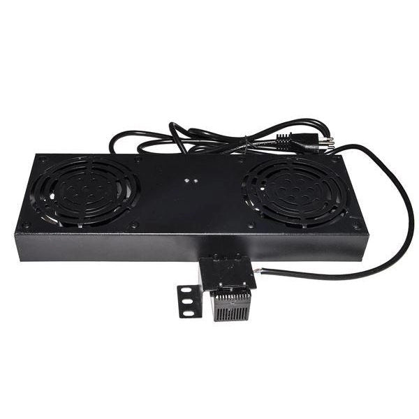 Armadio rack kit 2 ventole con term ostato per armadi rack a muro nero - LKVENT2