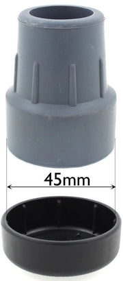 Gommati per Rollatori 45 mm - Plastica - Basso attrito - Per rollatori - 4 pezzi - Adatti per cappucci in gomma - Gommati per rollatori