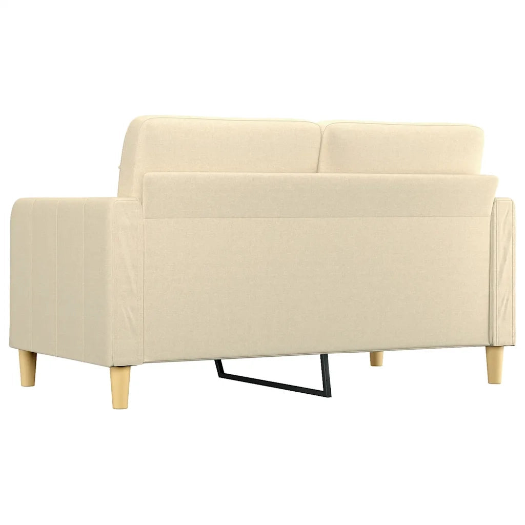 Divano a 2 Posti-Sofa 2 Posti Crema 140 cm in Tessuto 689093