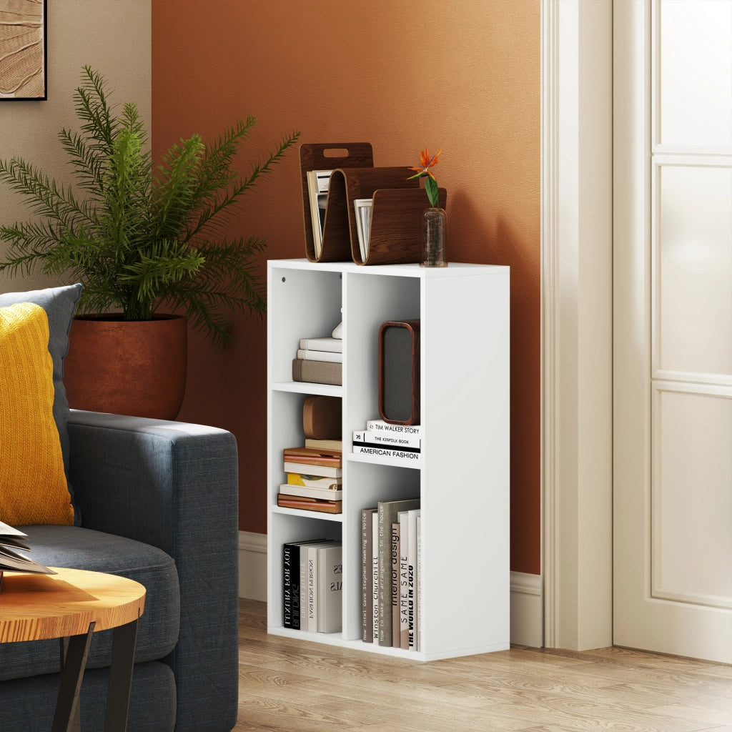 Libreria 2 livelli 5 scomparti ¨C Xylo ¨C Truciolato bianco