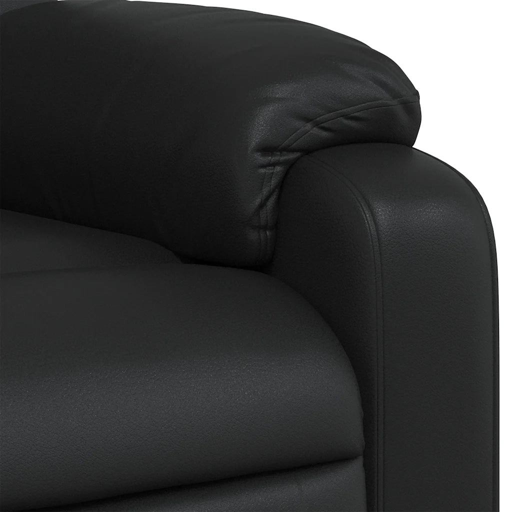 Poltrona Massaggiante | Sedia Relax Reclinabile Nera in Similpelle
