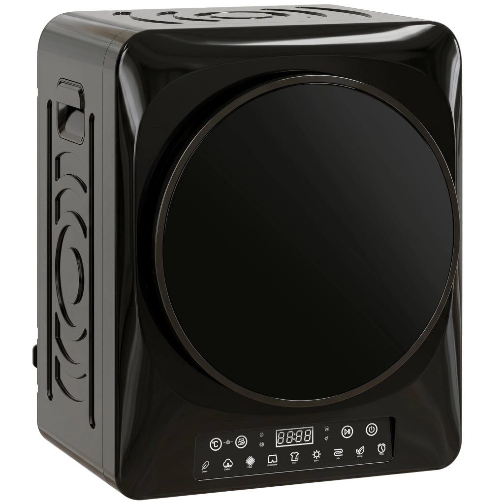 Asciugatrice compatta a evacuazione 1000W ¨C Xylo ¨C nero, timer, modalit¨¤ ECO