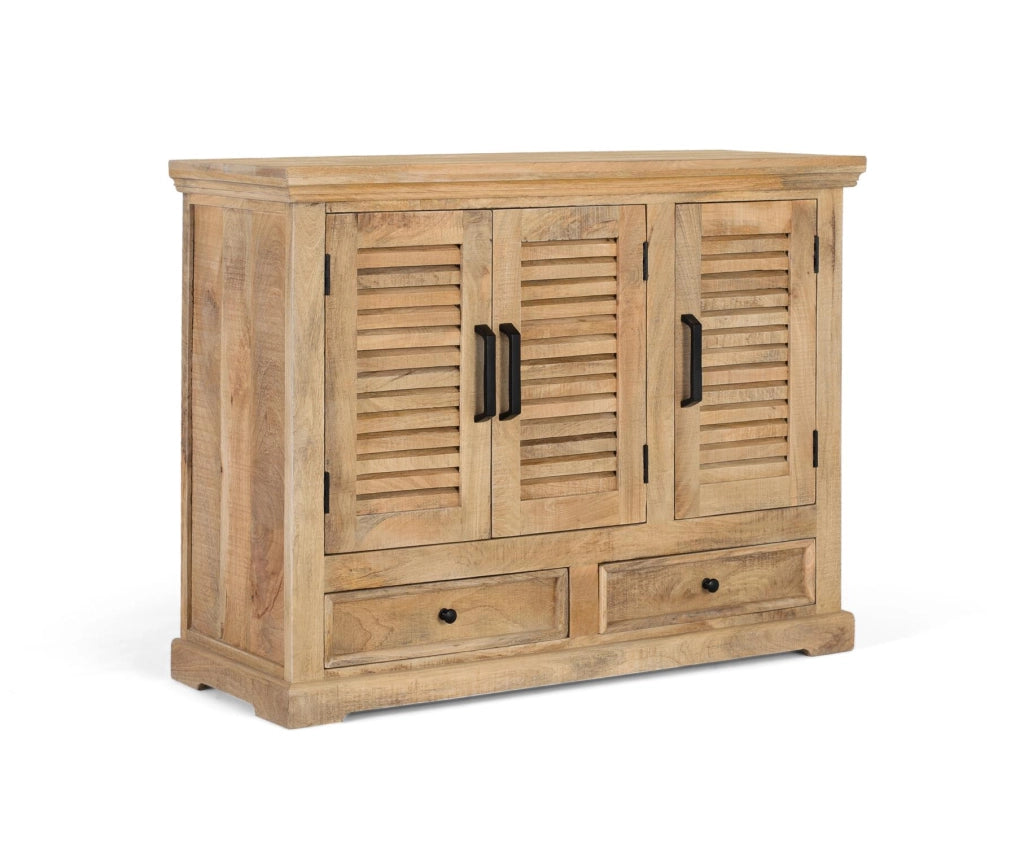 Credenza con 3 ante e 2 cassetti in legno di mango.