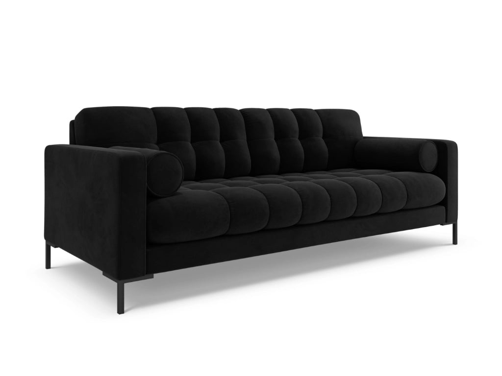 Cosmopolitan Design - Divano "Bali" 4 posti in velluto nero 