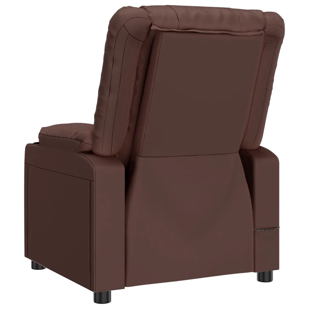 Poltrona Reclinabile Marrone in Similpelle 348044