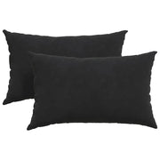 Cuscini da Divano 2 pz | Cuscini per sedie Nero 50 x 30 cm Tessuto in Cords