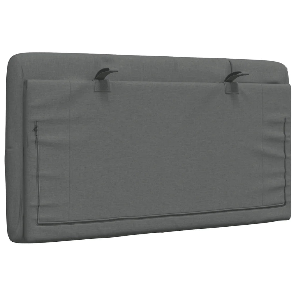 Cuscino Testiera Grigio Scuro 90 cm in Tessuto 4019199