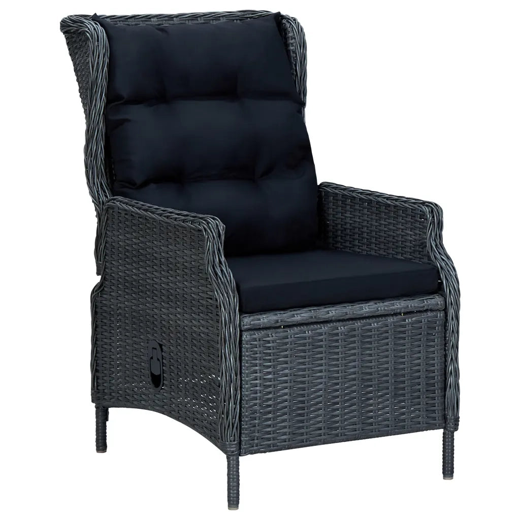 Set da Pranzo da Giardino 7 pz Grigio Scuro 3099658