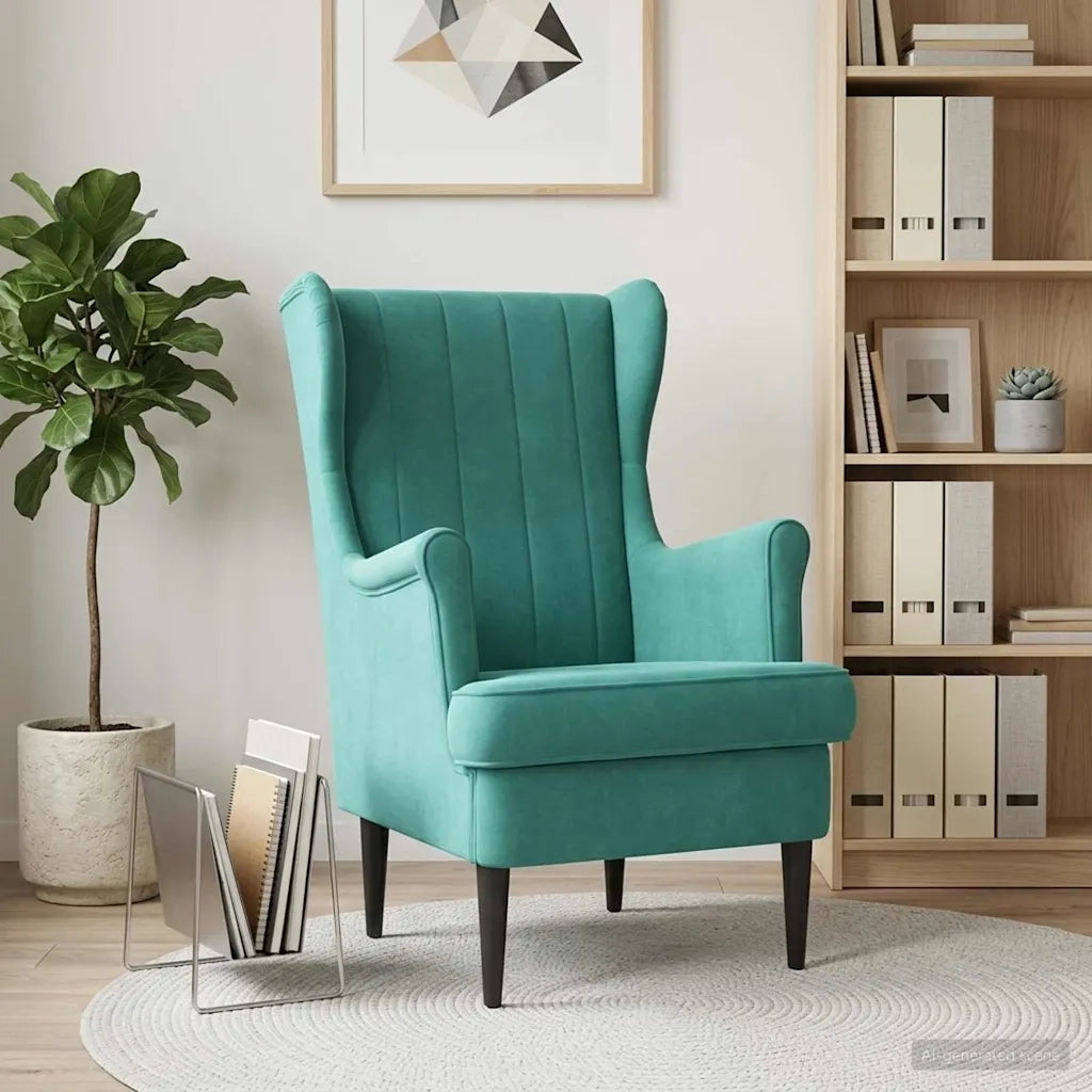 Poltrona Turchese Velluto 42029947