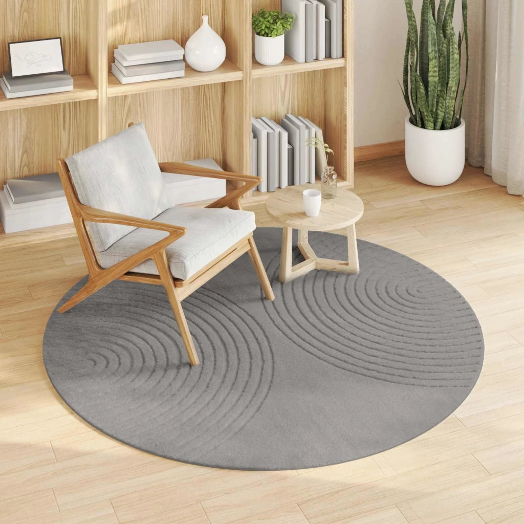 Tappeti per area Rotondo GALATI Grigio Ø 200 CM Poliestere 42022829