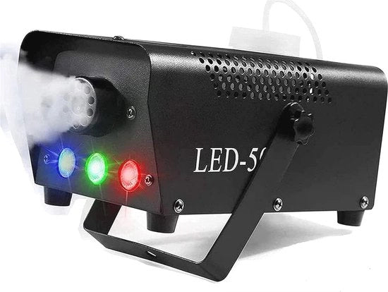 Fumogeno portatile 500W con illuminazione LED e telecomando a radiocontrollo per Halloween