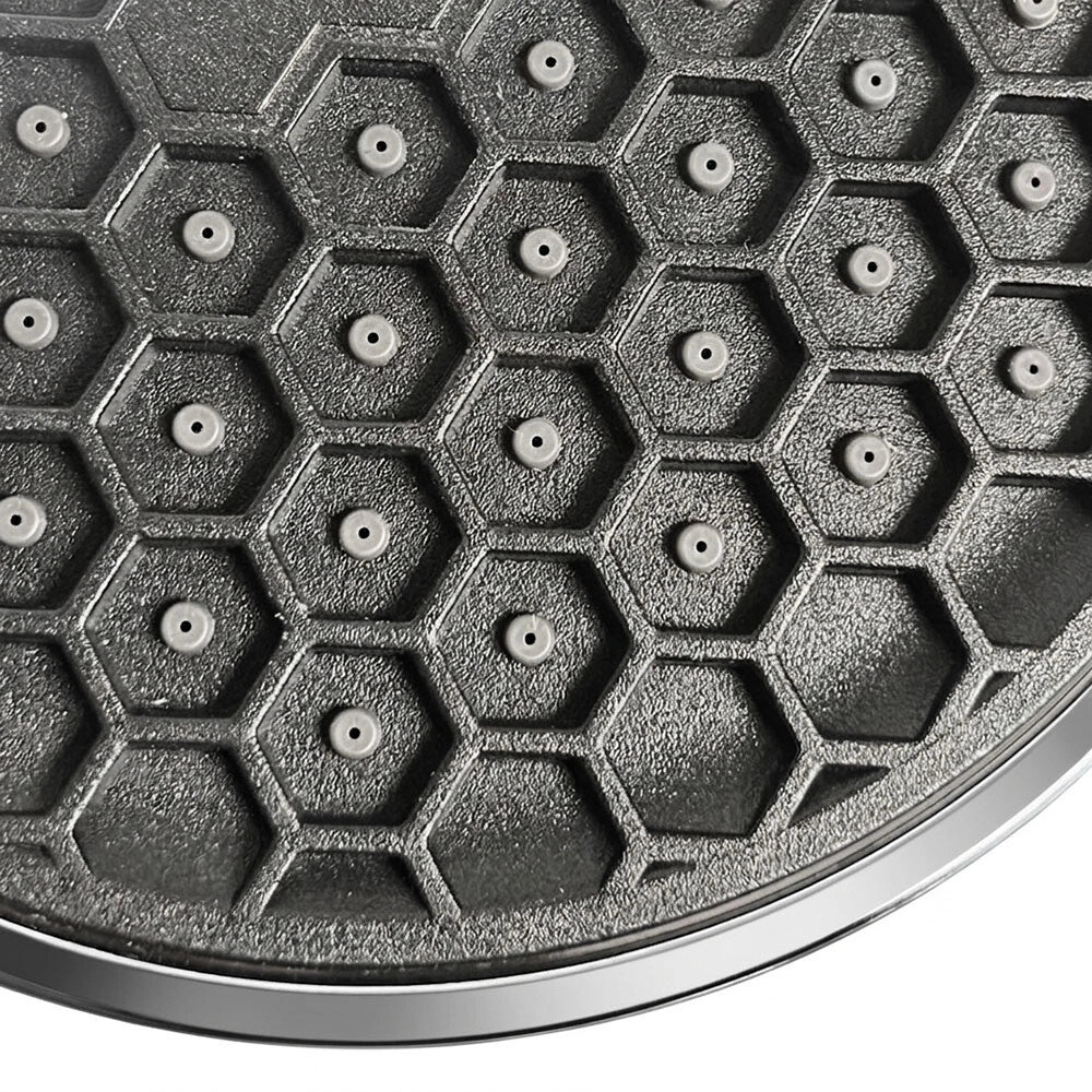Set doccia cromo con braccio 25 cm e soffione in abs design tondo