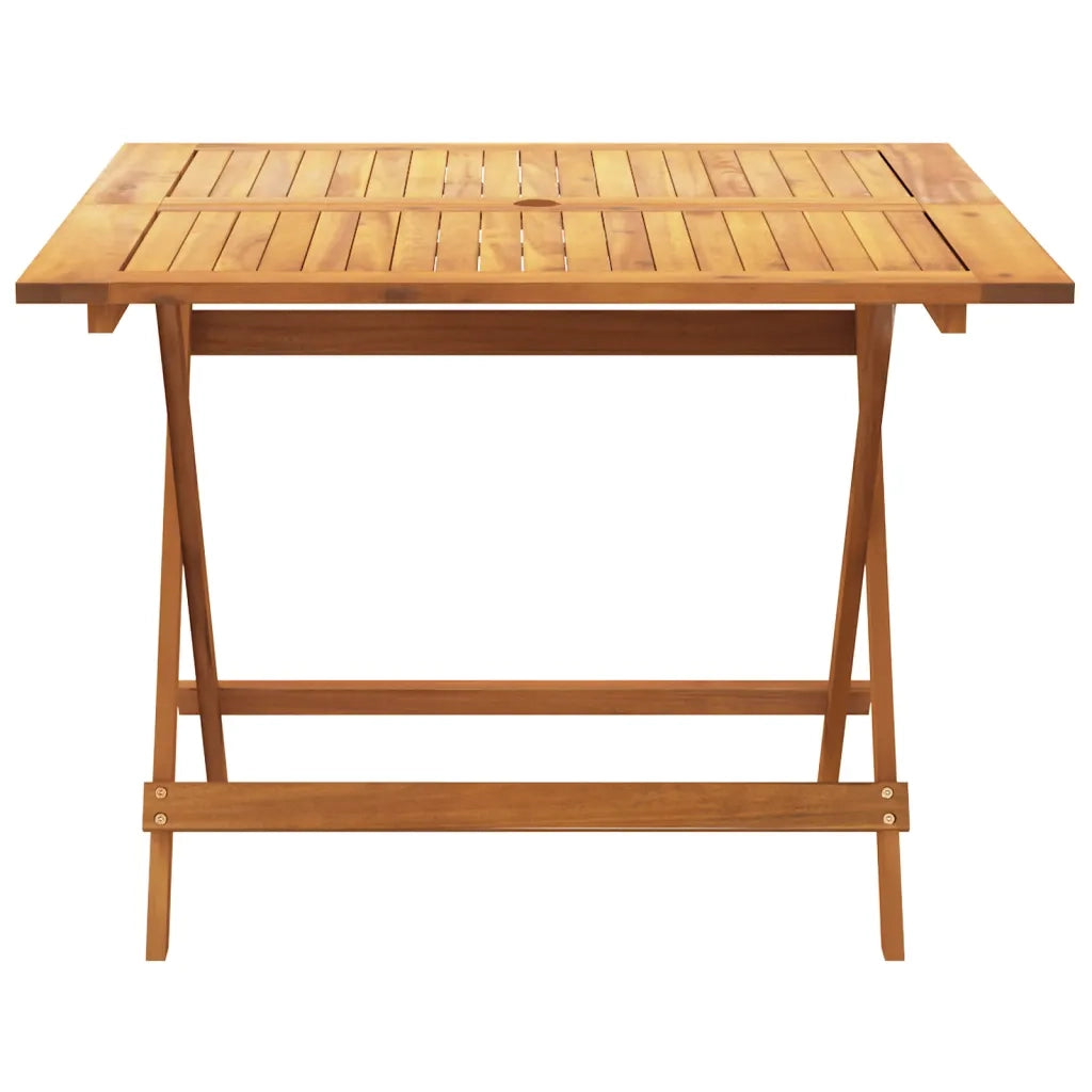 Set Pranzo da Giardino 5pz | Set Salotto da Giardino Crema in Tessuto e Legno Massello