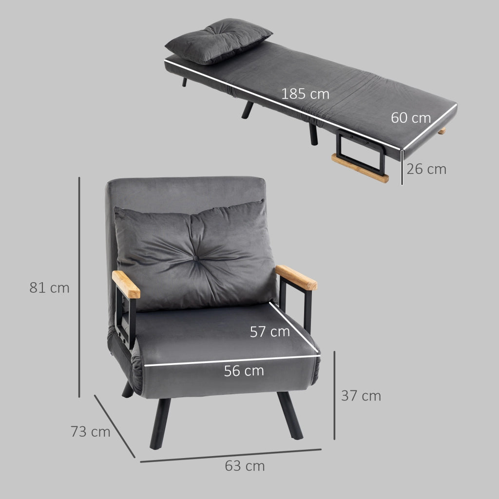 Poltrona relax ¨C Minimal ¨C Tessuto nero
