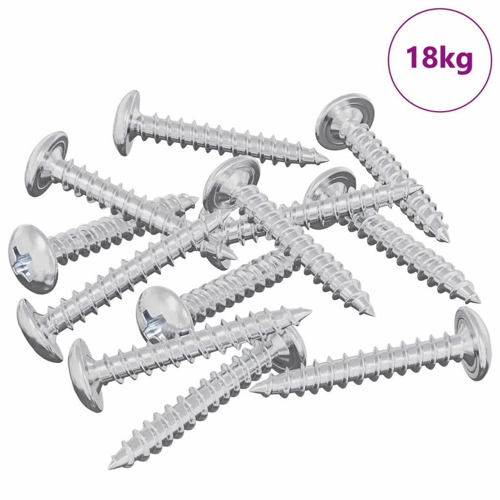 Viti in Legno 9231 pcs Argento Acciaio 864528