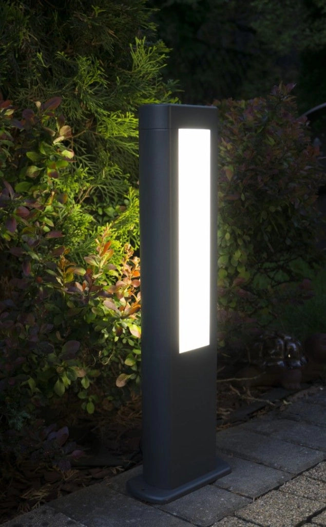 Paletto luce esterno 80cm LED 8W grigio scuro IP54