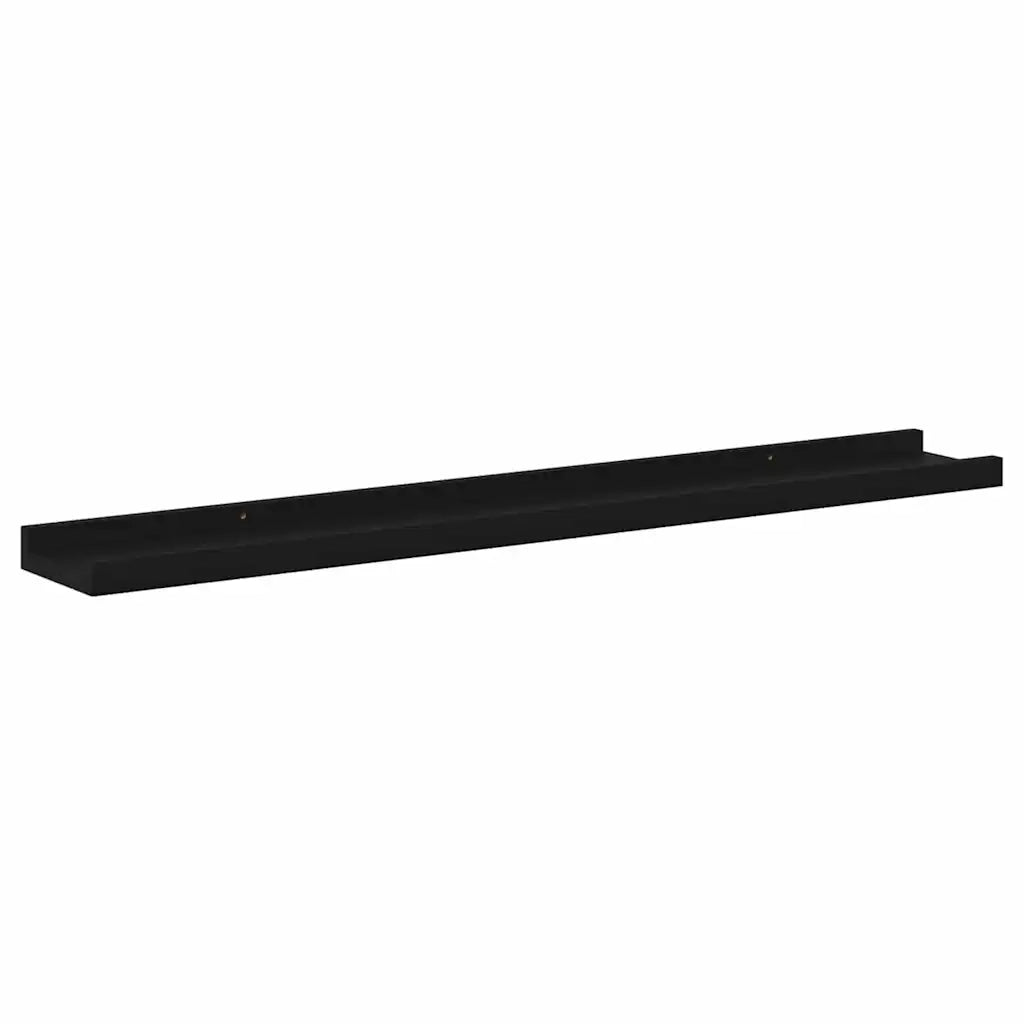 Mensole da Parete 4 pz-Ripiani-Scaffale Nere 80x9x3 cm