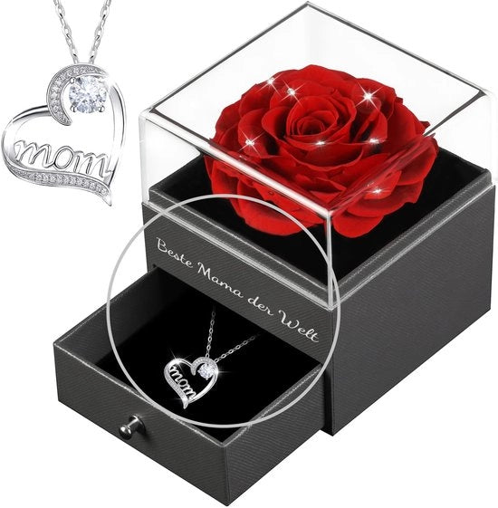 Regali di fiori Fiori eterni Regalo per la mamma - Dono di madre - Fiori conservati Regalo per il compleanno della mamma - Dono per la mamma - Duraturo e longevo