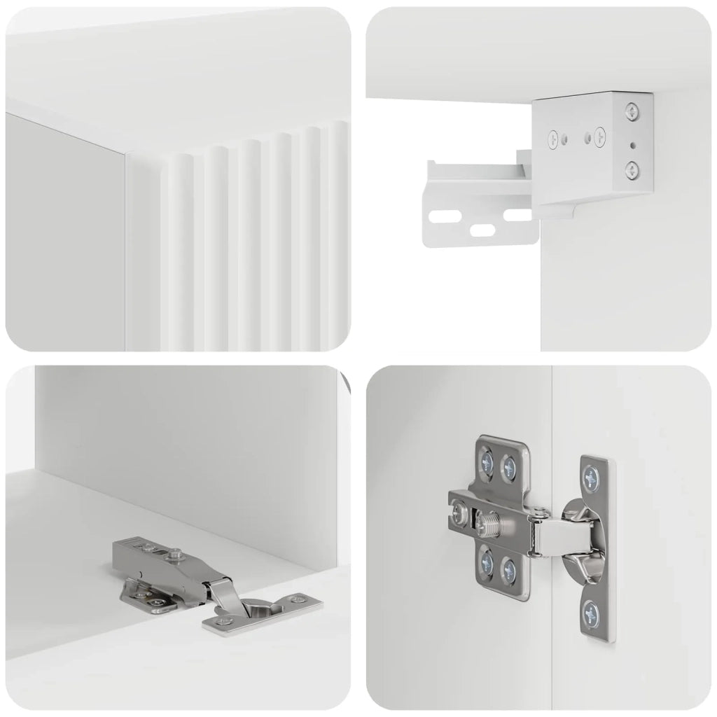Set mobile TV 6 pcs Bianco Legno multistrato 3409105
