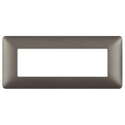 Bticino matix placca 6 posti tecnopolimero colorata am4806 *** colore iron grigio scuro, confezione 1