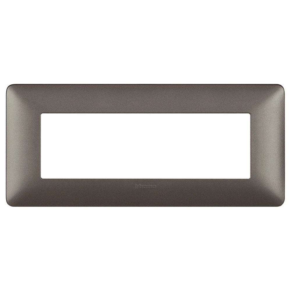 Bticino matix placca 6 posti tecnopolimero colorata am4806 *** colore iron grigio scuro, confezione 1