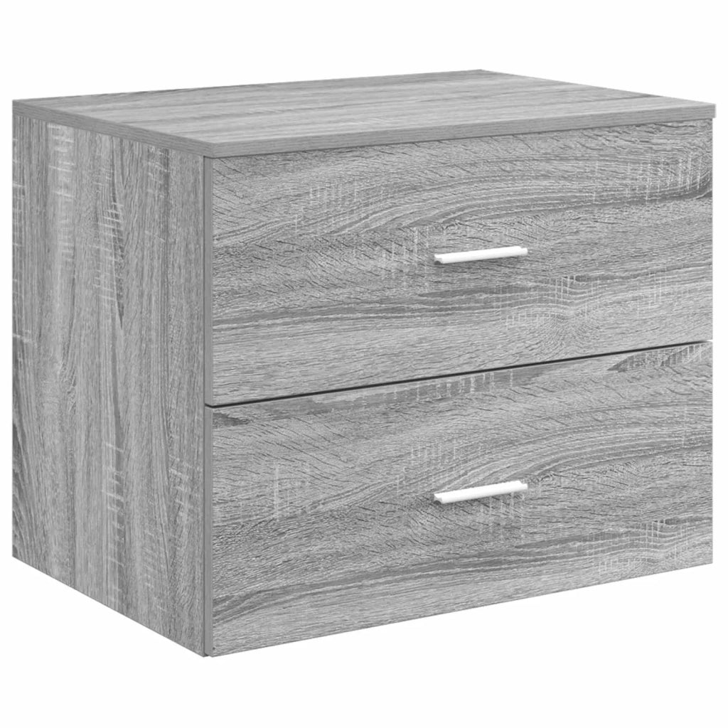 Set di mobili per il bagno 5 pz Sonoma grigio 3406996