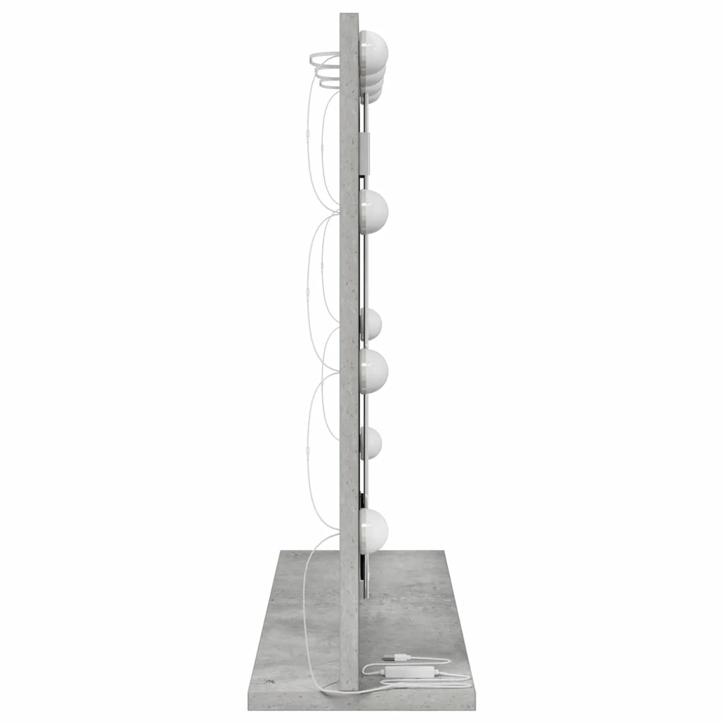 Specchio da Vanità Grigio cemento 60 x 55 x 18 cm Rettangolare 868288