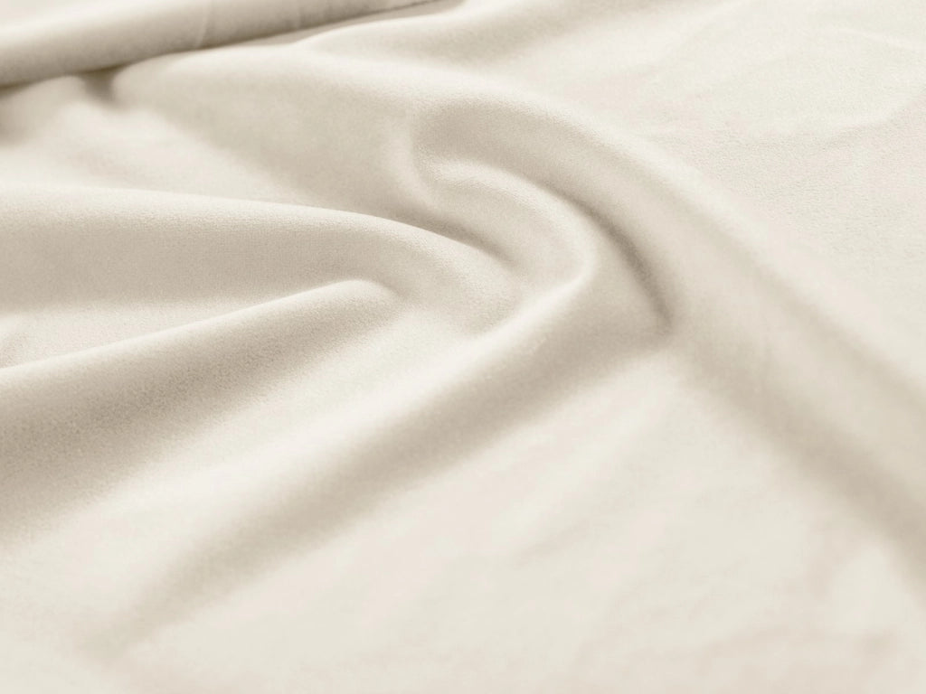 Cosmopolitan Design - Divano panoramico "Bali" 9 posti in velluto beige chiaro 