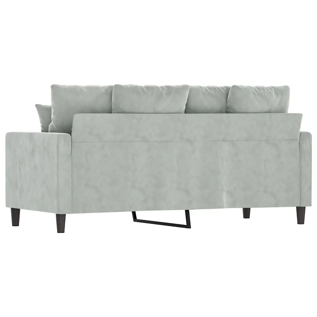 Divano a 2 Posti-Sofa 2 Posti Grigio Chiaro 140 cm in Velluto 464218