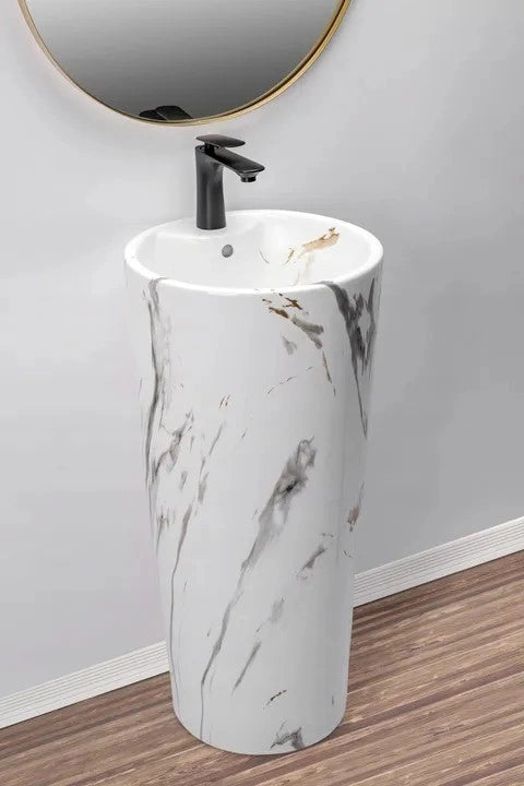 Lavabo Monolitico Blanka Marble