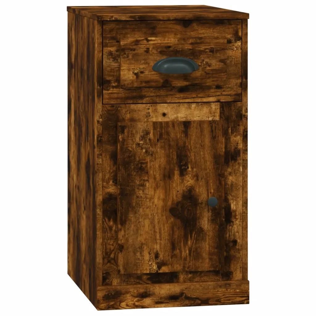Mobiletto con Cassetto Rovere Fumo 40x50x75cm Legno Multistrato 816485