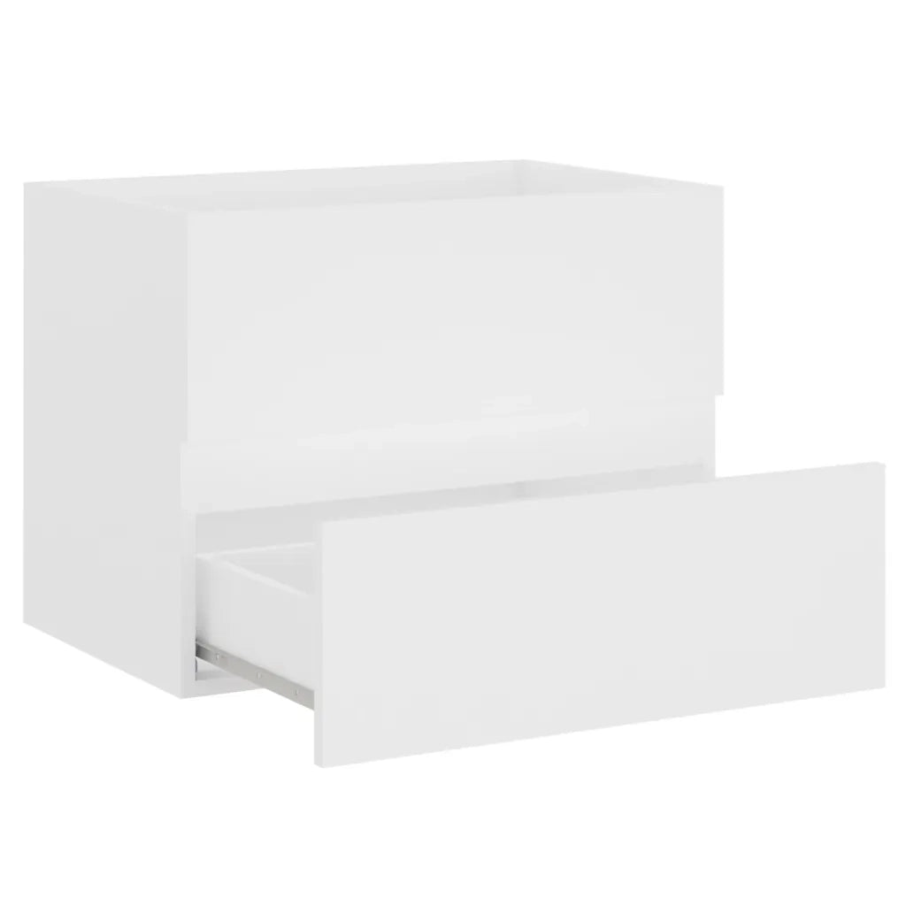 Mobile Lavabo-Armadietto da bagno Bianco 60x38,5x45 cm in Legno Multistrato