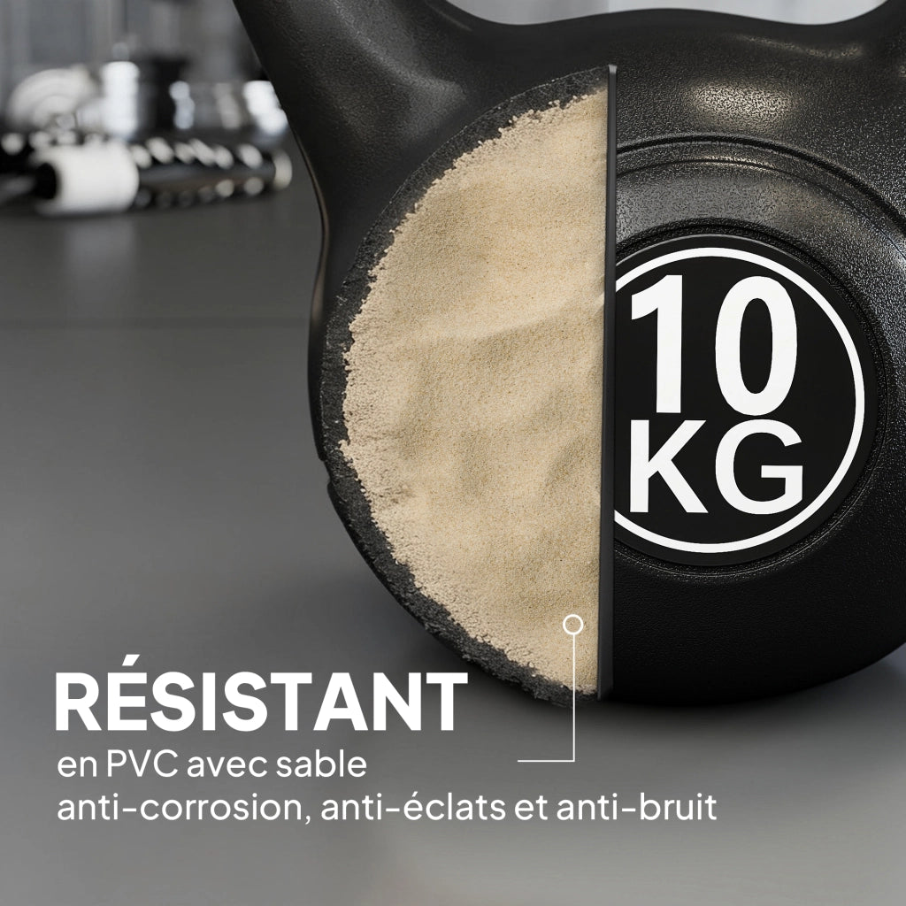 Kettlebell 10 kg ¨C Minimal ¨C 25x19x28 cm nero