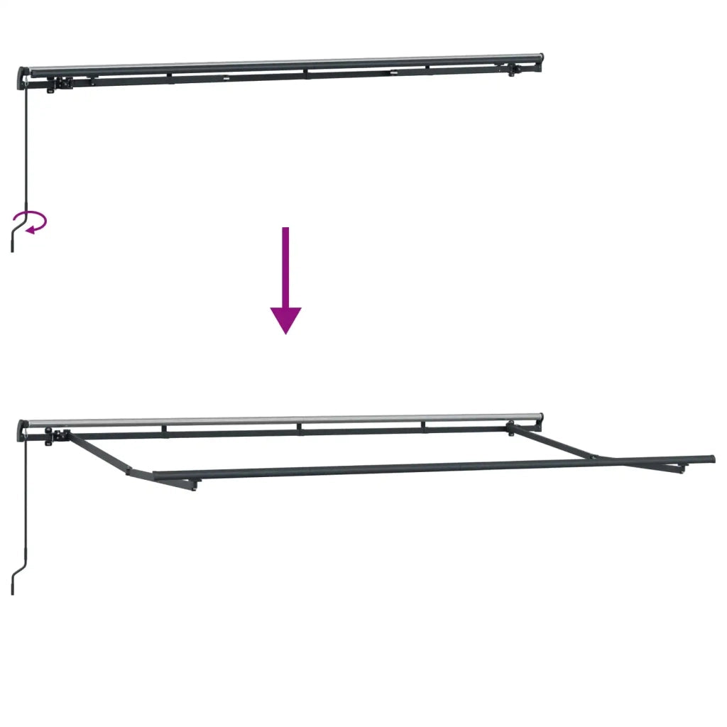 Tenda Retrattile Crema 350 x 200 cm Tessuto 3329628