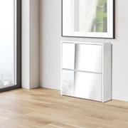Cassettiere con due cassetti e specchio 63x17x67 cm Bianco Design ML