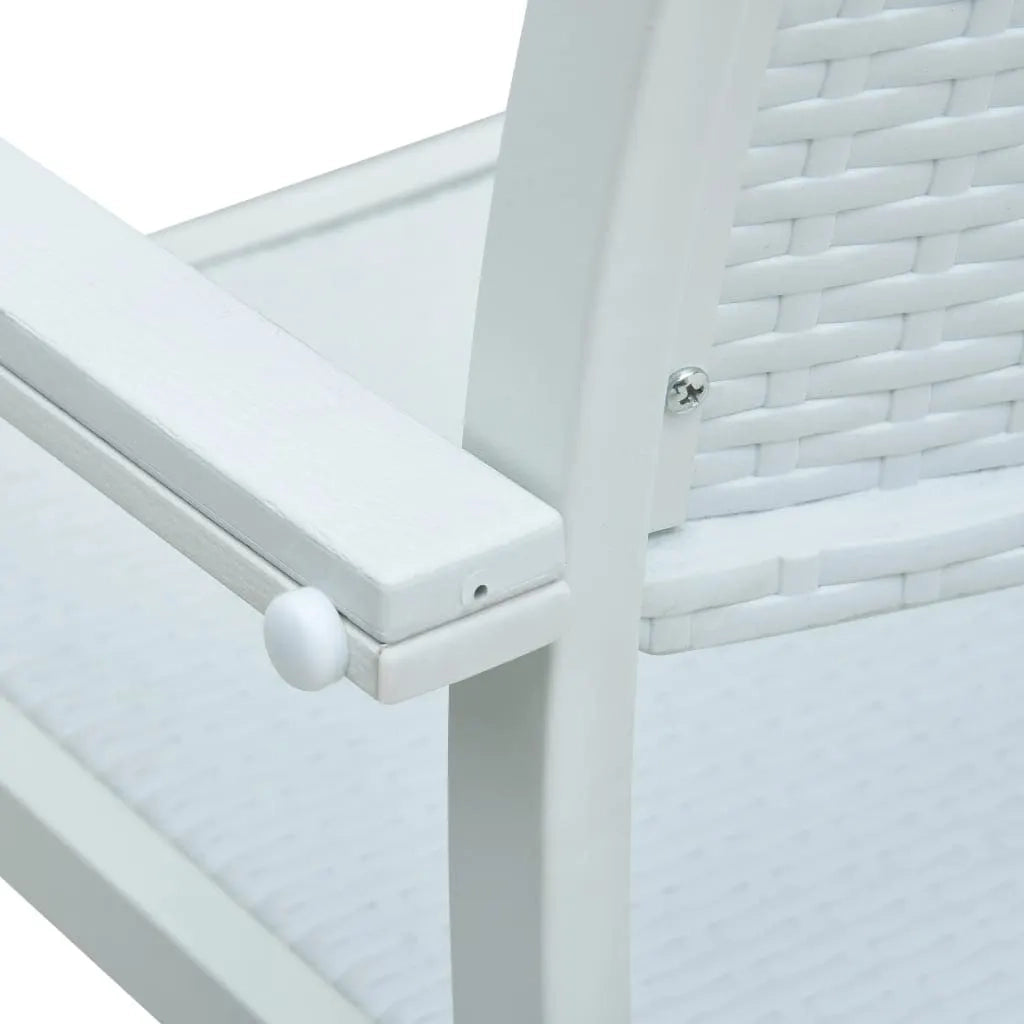 Set Mobili da Pranzo per Giardino 5 pz Bianco 3099271