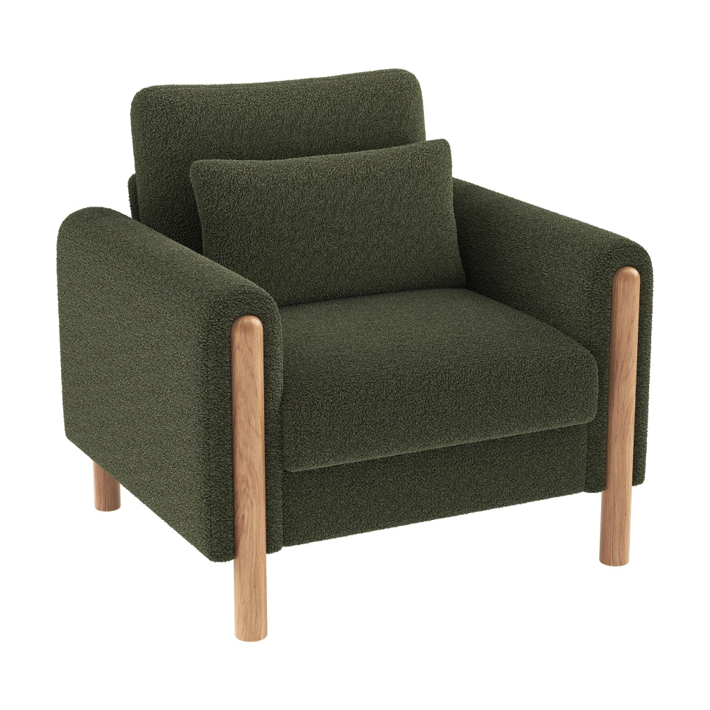 Poltrona Relax con Braccioli e Cuscino Imbottito ¨C MINIMAL ¨C Verde