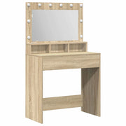 Toeletta | Tavolo da Trucco con specchio Rovere Sonoma 75,5 x 41 x 135 cm