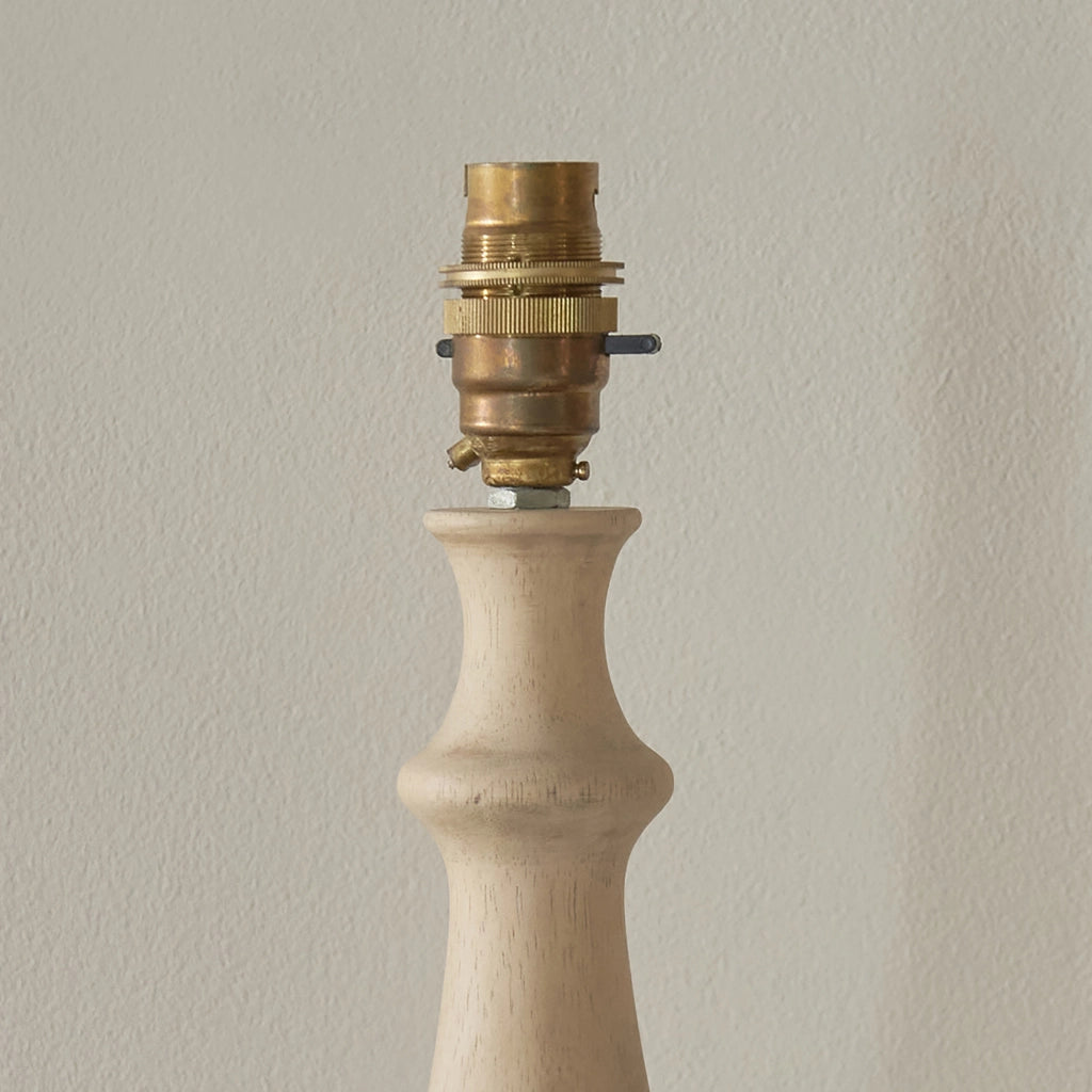 Base lampada da tavolo rustica legno naturale B22 Endon