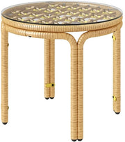 Bancopiazza in Rattan - Giallo - Ø50 cm - Circolare