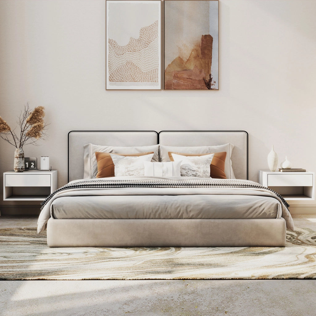 Comodino a muro ¨C zephmum ¨C bianco 37x32x21