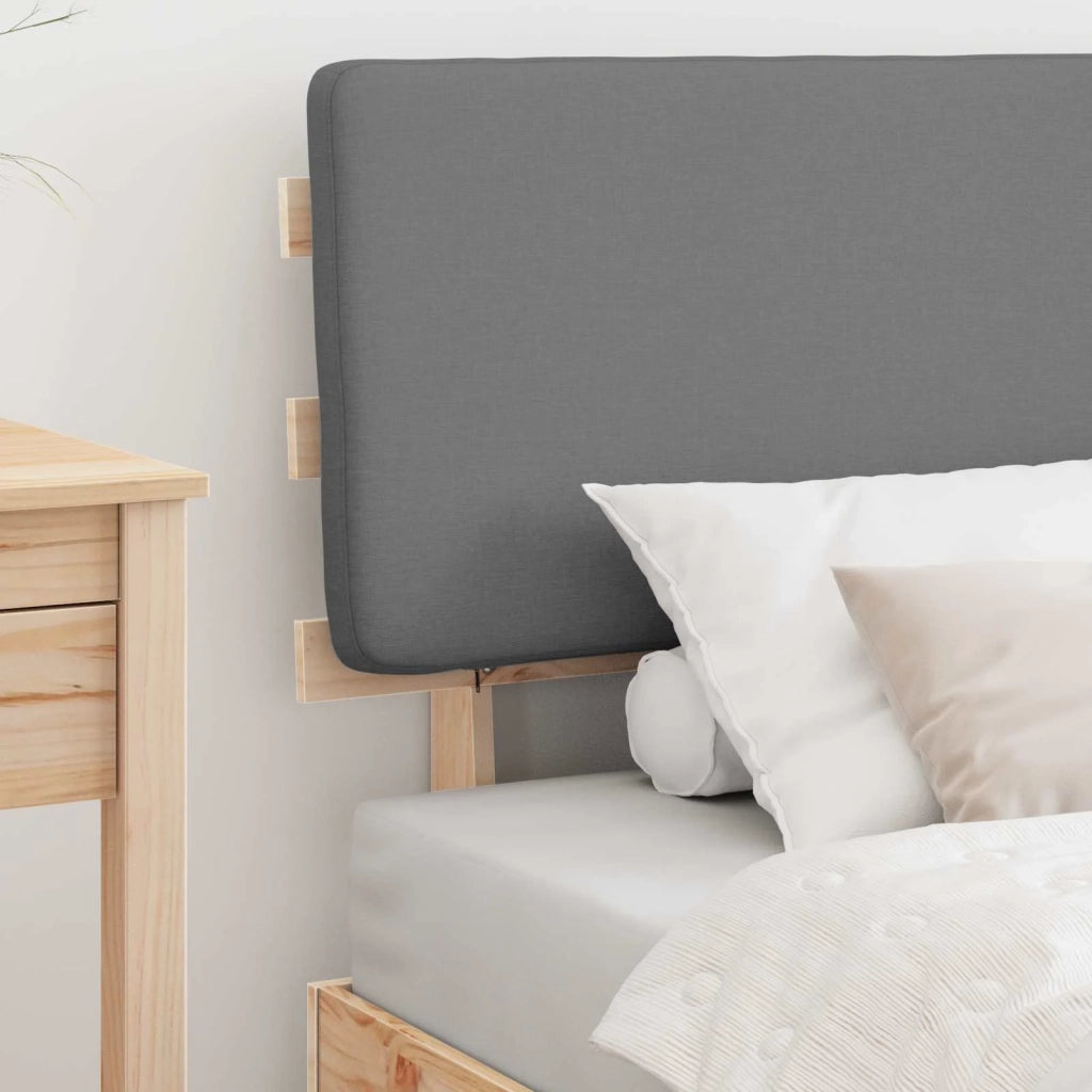 Letto con Testiera Rivestita-Struttura Letto con Testiera Grigio chiaro 90 x 200 cm 430036