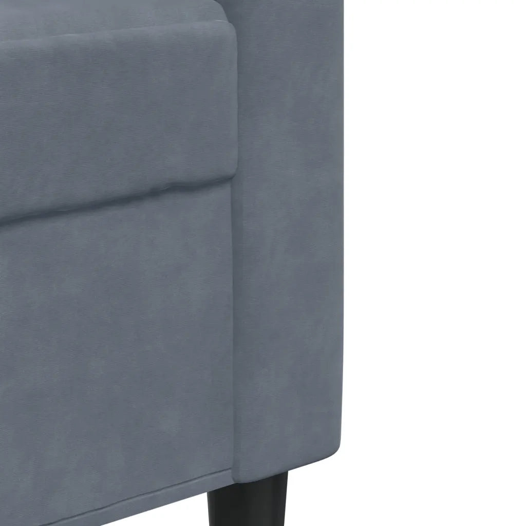Set di Divani 3 pz con Cuscini Grigio Scuro in Velluto 3278482