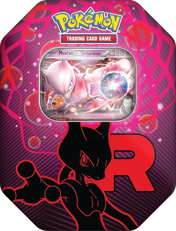 EIC Pokemon: scatola da collezione Team Rocket - Mewtwo-ex del GCC Pokemon (una carta promozionale olografica e quattro