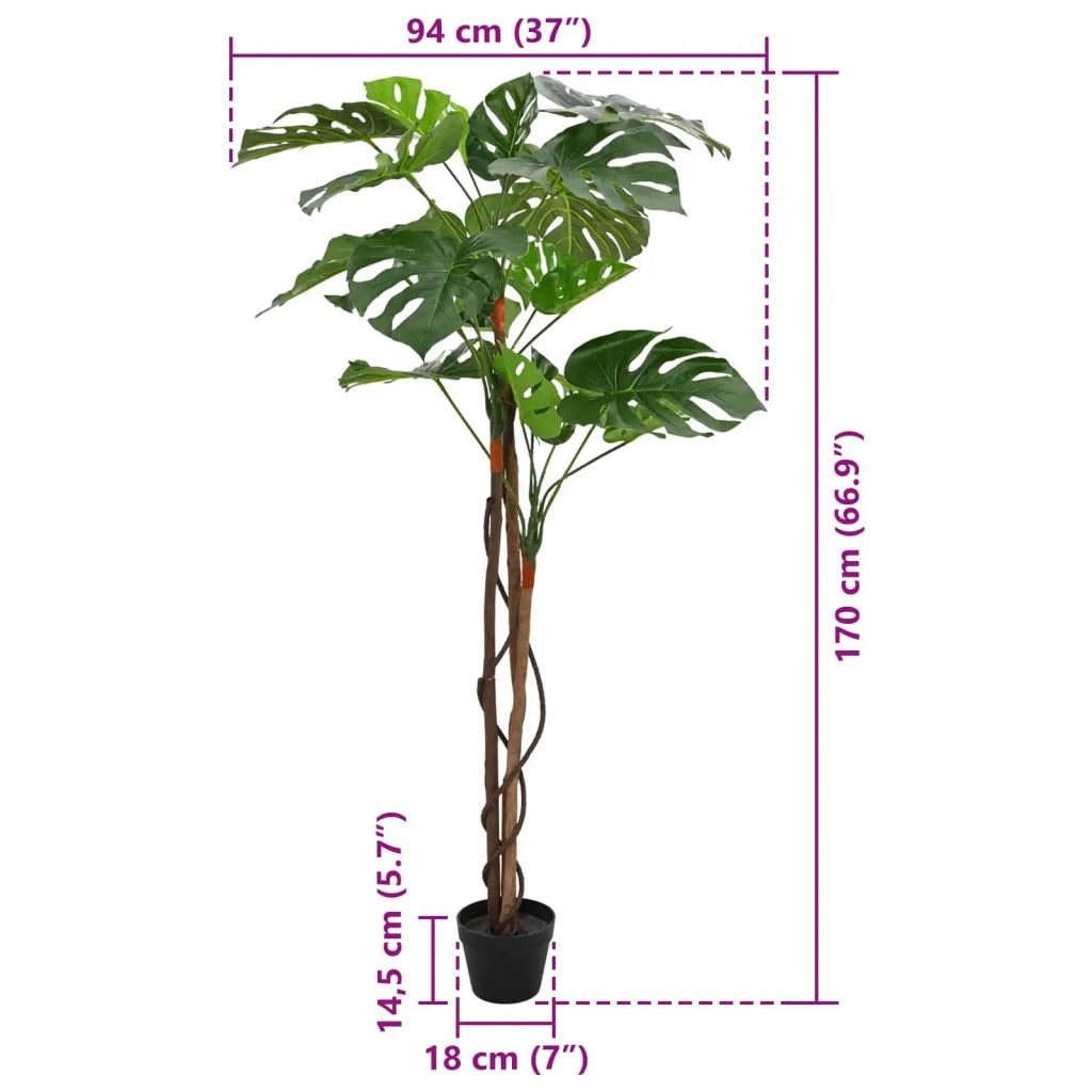 Pianta Monstera Artificiale Verde 94 x 18 x 170 cm 42042072