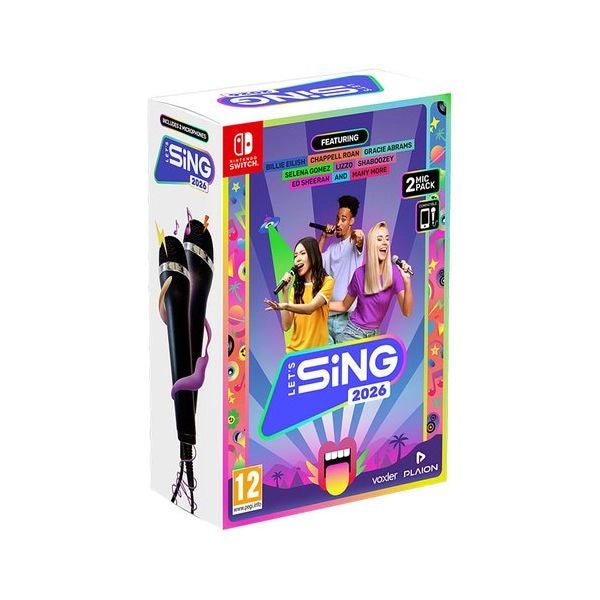 Videogioco plaion 1160726 switch lets sing 2026 con 2 microfoni inter
